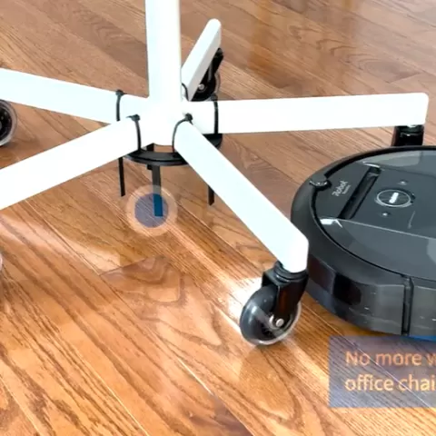 Office Chair Guard for Robot Vacuums – Prevent Roomba & Robotic Vacuums from Getting Stuck on Office Chairs (3D Printable STL)