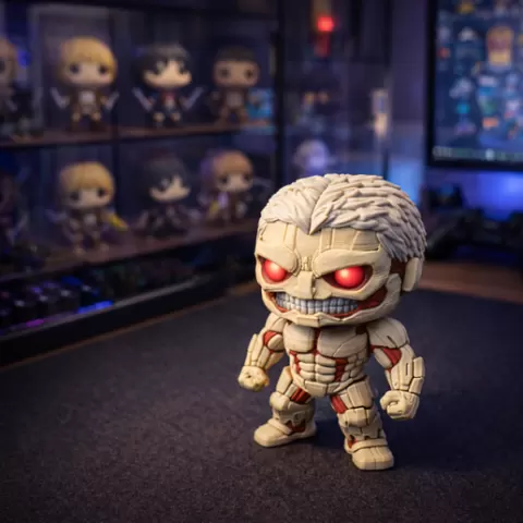 Armored Titan Funko Pop Chibi Figure – Attack on Titan Anime Desk Statue Fan Art