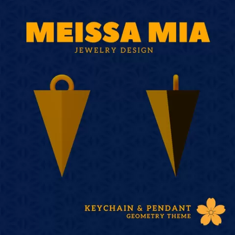 19. Pentagonal Pyramid Earring – 41. Simple Cannonical Polyhedra Necklace and Earring - Girl's Fashion Accessories