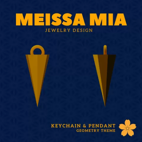 12. Heptagonal Pyramid Earring – 41. Simple Cannonical Polyhedra Necklace and Earring - Girl's Fashion Accessories