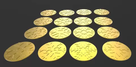 Snowflake coasters x16