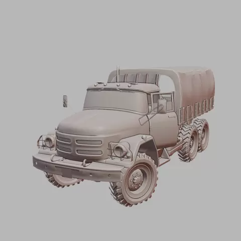 ZIL-131 6x6 Military Truck – Classic Soviet Off-Road Cargo Vehicle – 3D Printable Model by Siddique