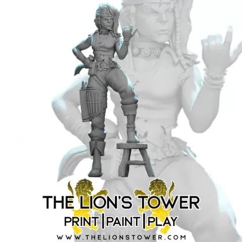 Karina the Informer - Human female Bandit (32mm scale presupported miniature) by The Lion's Tower Adventurers Guild