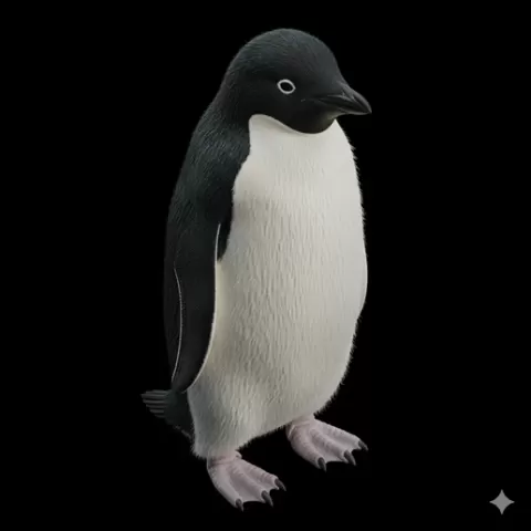 Penguin flippers close to body, bird, birds, avian, animal, wildlife, nature, wings, feathers, beak, flight, flying, perch