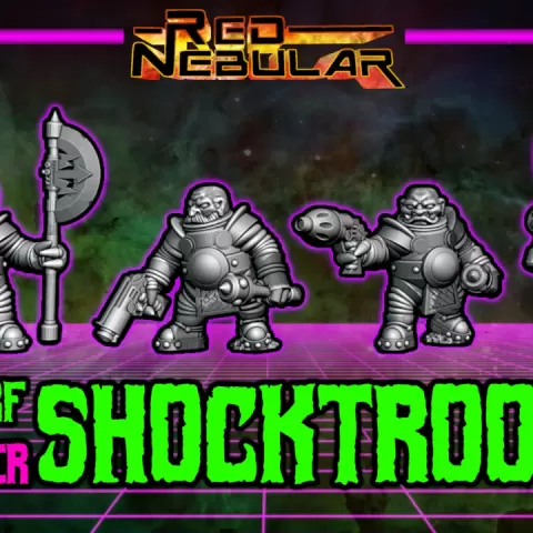 Space Dwarf Dread Forger Shocktroopers by Red Nebular