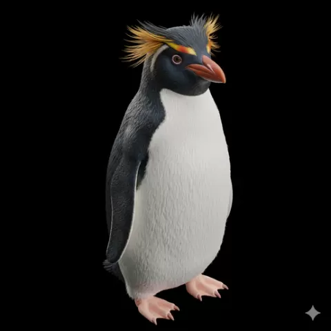 Royal penguin head tilt, bird, birds, avian, animal, wildlife, nature, wings, feathers, beak, flight, flying, perch