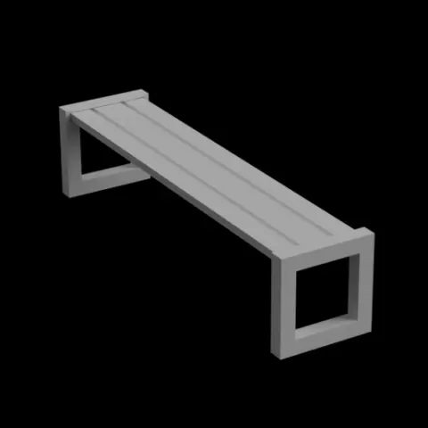 LGB Swiss Station Bench – Modern Style, Spur G 1:22.5 | Holzlatten-Optik, wetterfest [STL, 2 files]