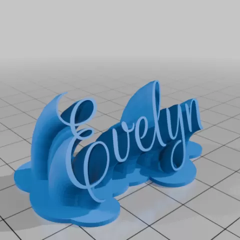 Evelyn Sweeping name plate