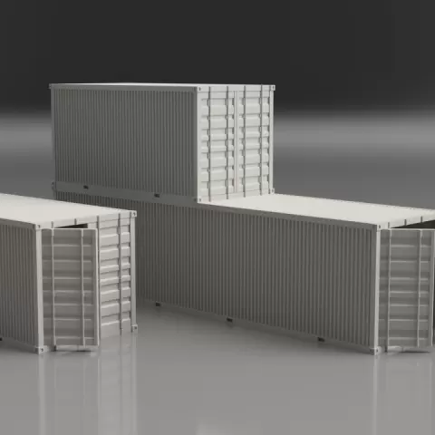 Cargo Container for tabletop by Fr3D @ The3DPrinting