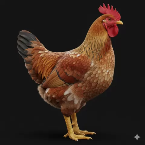 Chicken standing side profile, bird, birds, avian, animal, wildlife, nature, wings, feathers, beak, flight, flying, perch
