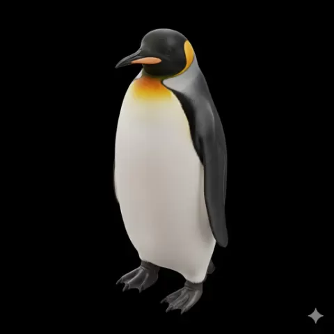 King penguin upright posture, bird, birds, avian, animal, wildlife, nature, wings, feathers, beak, flight, flying, perch