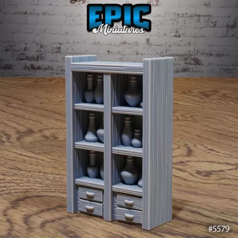 Wardrobe V2 / Witch Hut Environment / Magical Building Decoration / Wood House Items / Hag Housing Equipment / Magician Theme by Epic-Miniatures