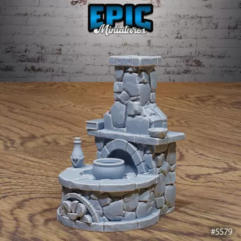 Oven / Witch Hut Environment / Magical Building Decoration / Wood House Items / Hag Housing Equipment / Magician Theme by Epic-Miniatures
