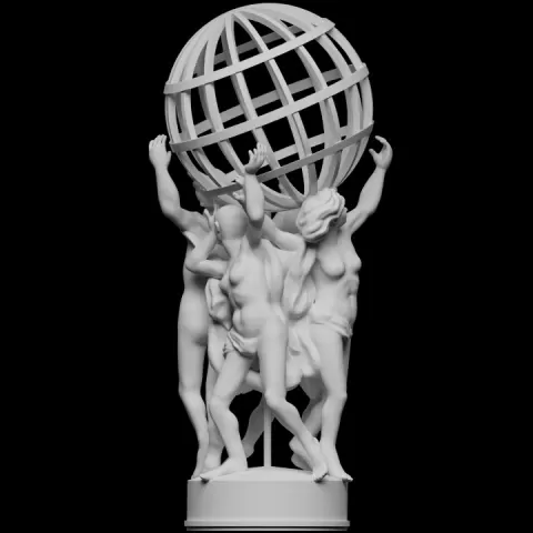 The Four Parts of the World Holding the Celestial Sphere by Scan The World