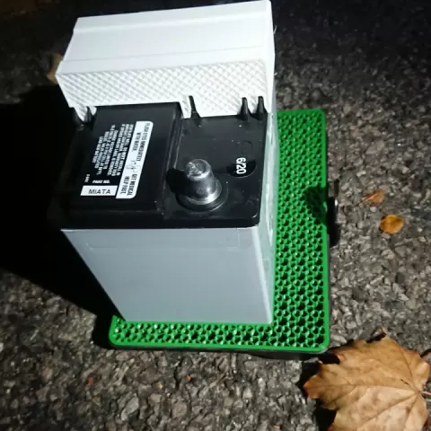 Battery shims for Miata battery in Nissan 370z by Andrey Dolgikh