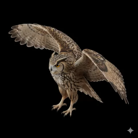 Eurasian eagle owl wings half open, bird, birds, avian, animal, wildlife, nature, wings, feathers, beak, flight, flying, perch