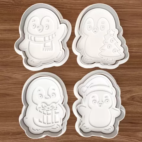Christmas Penguin Cookie Cutter Set