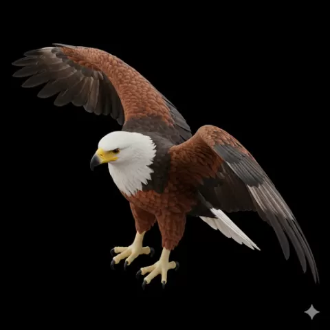 African fish eagle wings partial open, bird, birds, avian, animal, wildlife, nature, wings, feathers, beak, flight, flying, perch