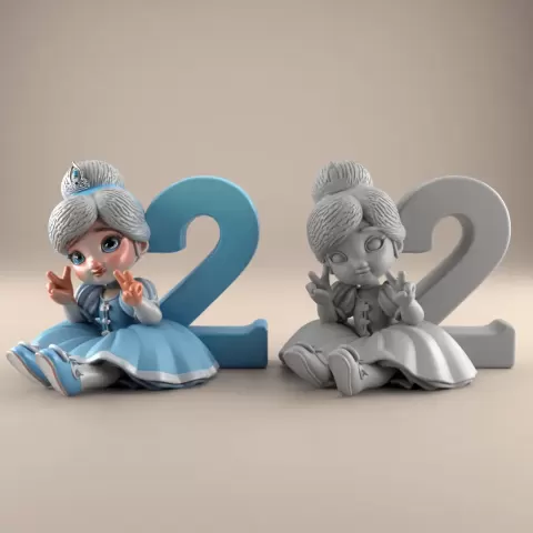 Princess 2nd Birthday STL