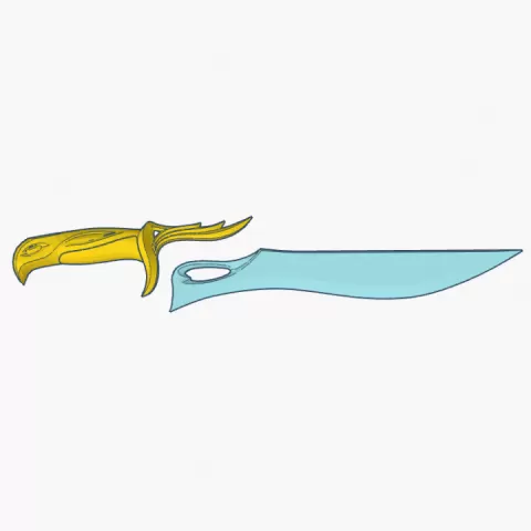 The Valorant Sovereign Knife - Two colors print by Wojciech Bartosiak