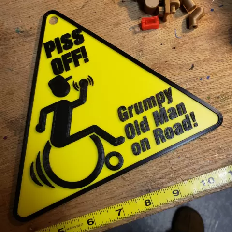Grumpy Old Man Sign by Bharat Mistry