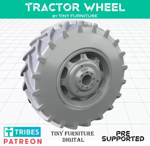 Tractor wheel - Tiny Furniture