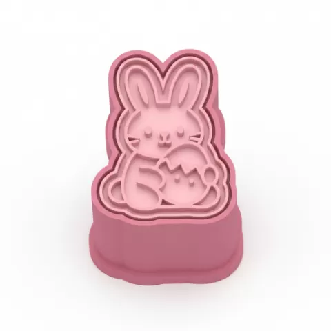 ✨ Brigadeiro Mold Cutter with Ejector – Easter Bunny