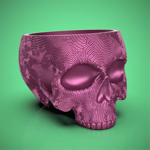 Maze Skull Planter-Bowl