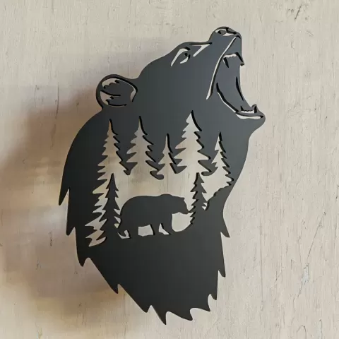 Bear wall art - Matb3d