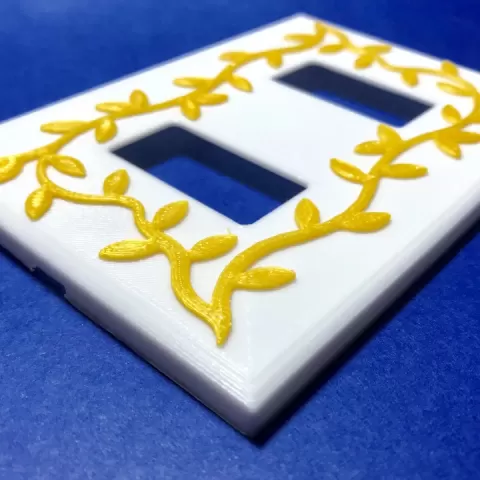 Switch plate with trees branches - BTicino model by 3DPRintech
