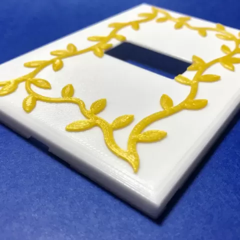 Switch plate with trees branches - BTicino model by 3DPRintech