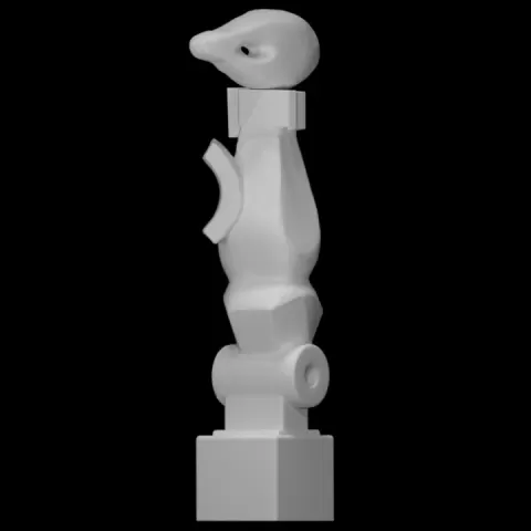 Gazing over the sea full of feelings (abstract sculpture) by Scan The World