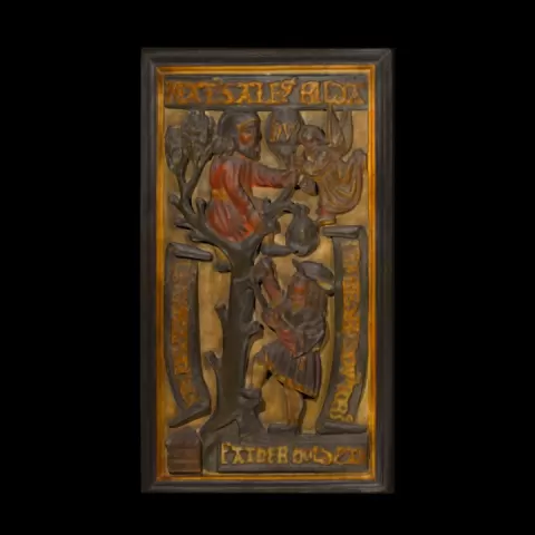 Panel illustrating the story of Methuselah (?) by Fitzwilliam Museum