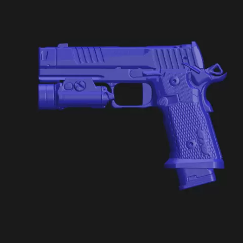 SIG SAUER P211 GTO with STREAMLIGHT TLR-1 HL-X P211-GTO Real Size 3D Scan High Quality Gun Mold