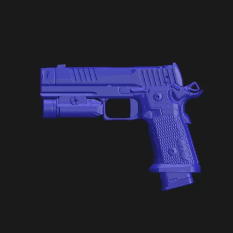 SIG SAUER P211 GTO with OLIGHT PL-3 PL-3S P211-GTO Real Size 3D Scan High Quality Gun Mold