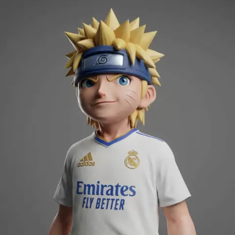 NARUTO Uzumaki - Real Madrid Soccer Edition - Anime Football Striker