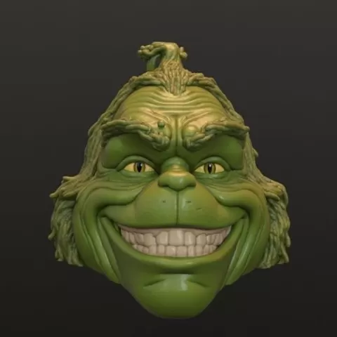 GRINCH (Evil Grin) Mask/Helmet - Collectible 3D Model for Christmas Cosplay | Viral Cults3D