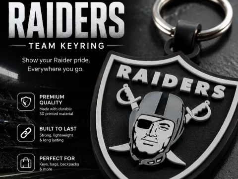 RAIDERS NFL TEAM Keyring - NFL Team Key Chain