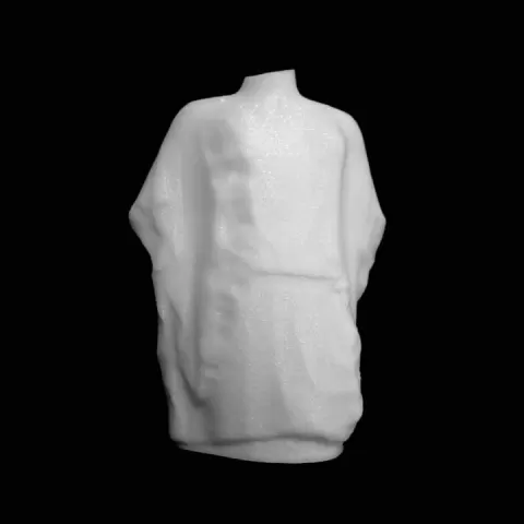 Female statue wearing a Peplos at The British Museum, London by Scan The World