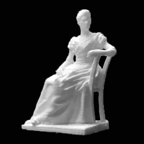 Seated Woman at The Fine Arts Museum in Brussels, by Scan The World