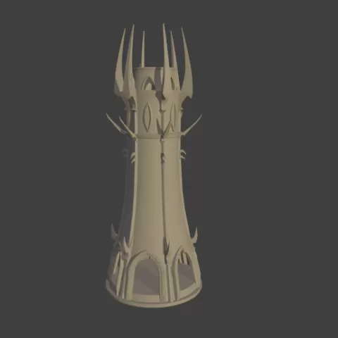 low polly Gothic Spire Tower