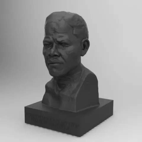 Nelson Mandela Bust at the Royal Festival Hall, London by Scan The World