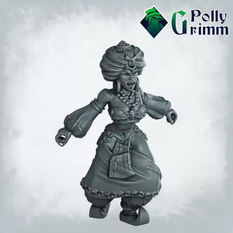 Fantasy and historic miniatures for tabletop games. Arabian Nightmare. Deadly beauty, ghoul form by PollyGrimm