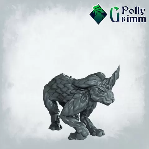 Fantasy and historic miniatures for tabletop games. Arabian Nightmare. Almiraj - one-horned hare by PollyGrimm