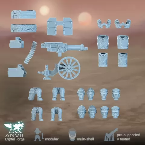 British Space Force - Modular Heavy Weapon Pack + Bonus Bits! by Anvil Digital Forge