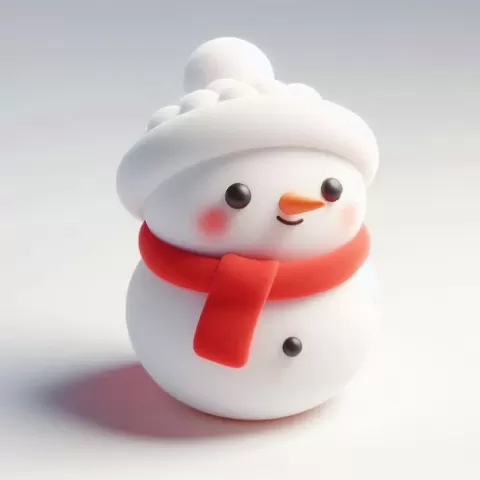 Snowman with Red Muffler | Christmas Decoration Showpiece | Cute Winter Ornament