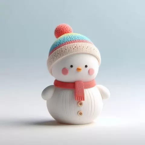 Snowman with Red Muffler | Christmas Decoration Showpiece | Cute Winter Ornament