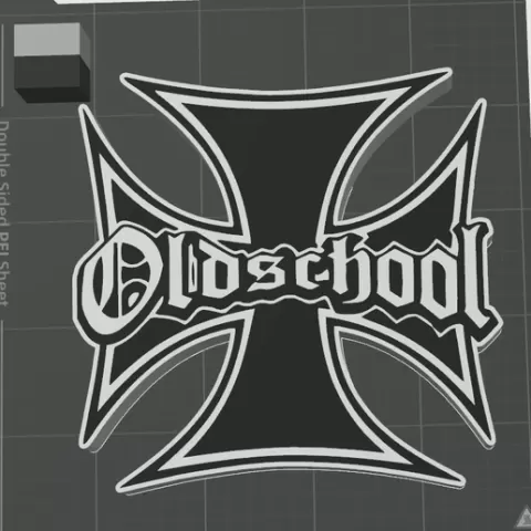 Oldschool lightbox Lightbox with cross