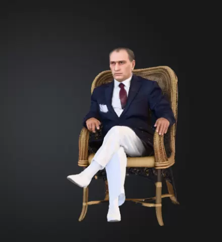 Atatürk heykel ataturk Seated Visionary Leader Statue – Classical Bronze Sculpture (Aluco Studio)