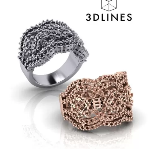 flower setting illusion full jewelry ring